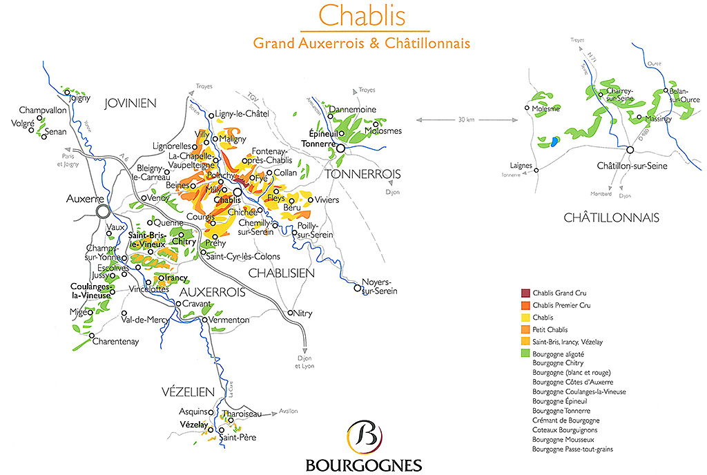 Maps - The wines of Chablis